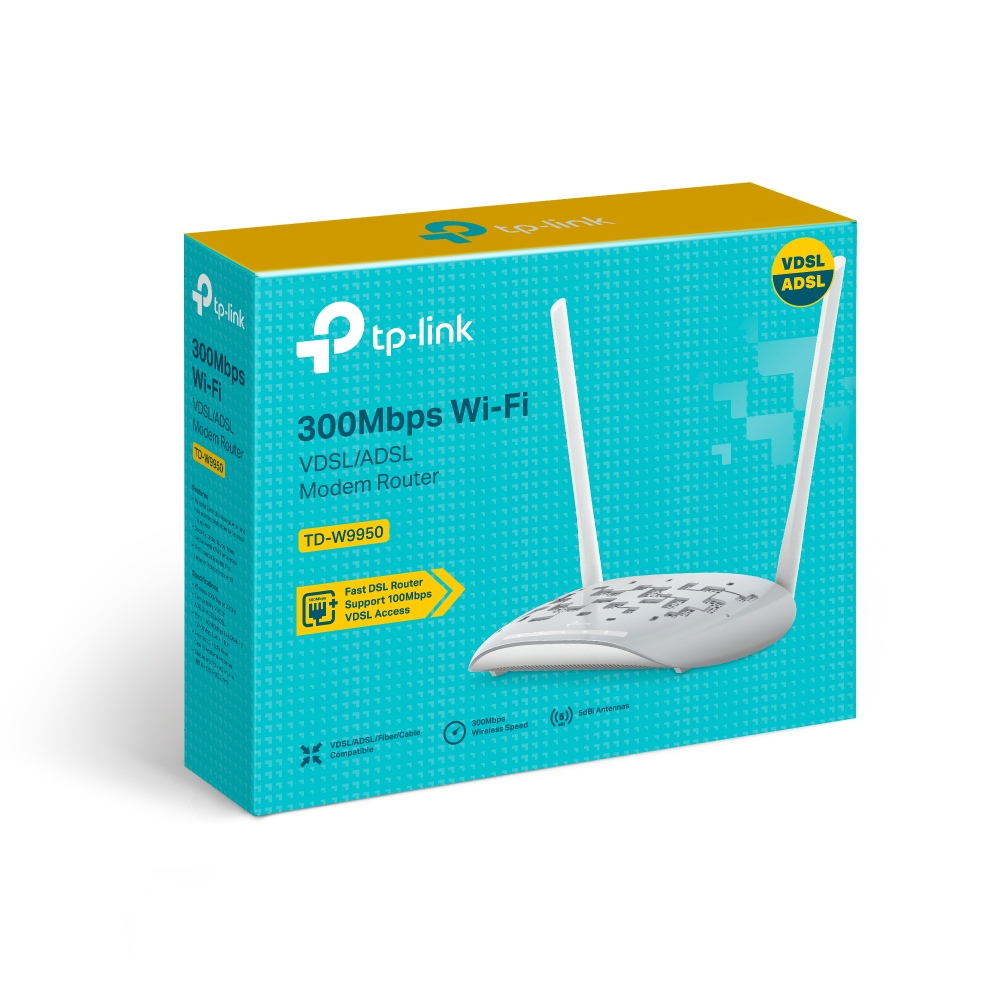 TP-Link TD-W9950 | 300 Mbps Wireless N VDSL/ADSL Modem Router